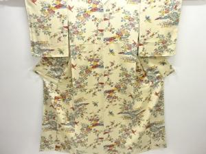 未使用品　花鳥模様小紋着物